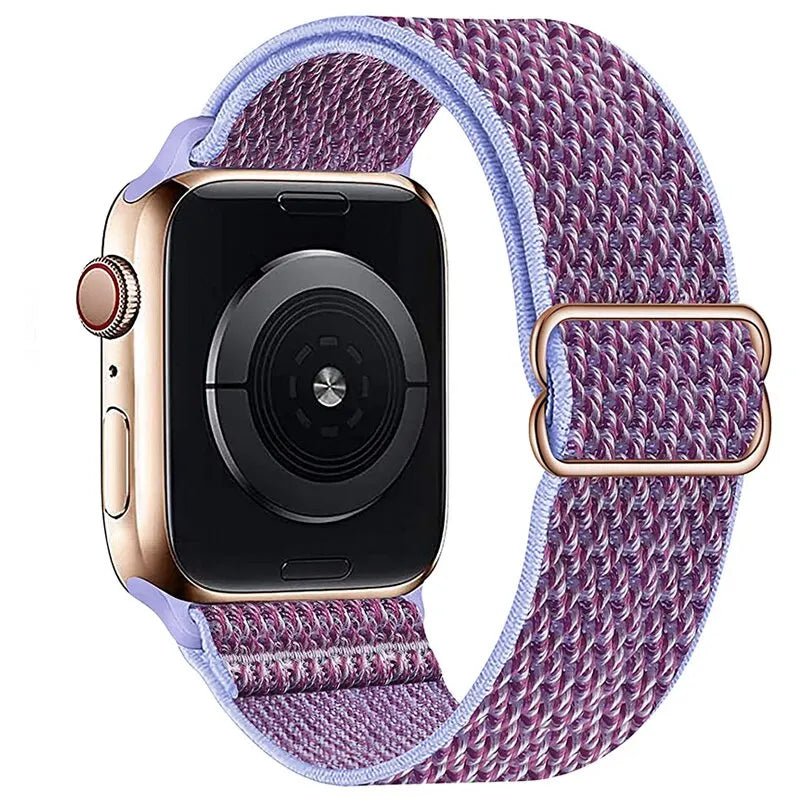 Nylon Elastic Solo Loop for Apple Watch Ultra 49mm band 45mm 44mm 46mm 41mm Scrunchie Adjustable band Apple Watch serie 6 7 8 9 10