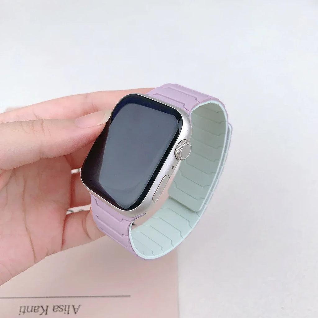 Magnetic band for Apple Watch band Ultra 2 49mm 46mm 44mm 41mm 45mm 42mm Silicone band Apple Watch Series 10 9 8 7 6 5 4 SE band