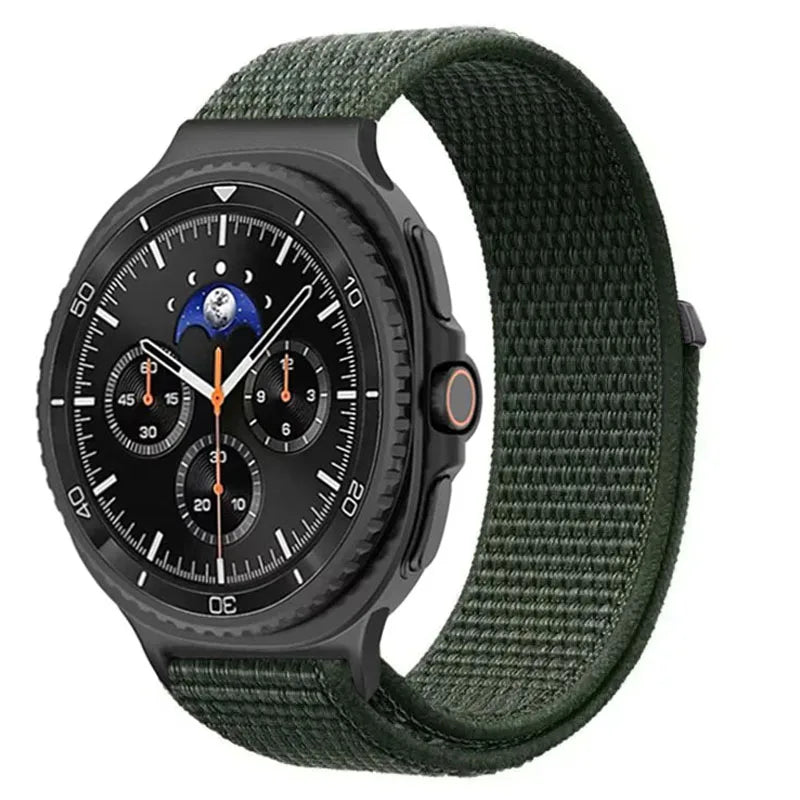 Official Nylon Strap For Samsung Galaxy Watch 8 40mm 44mm Metal Connecting Wristband Bracelet Samsung Galaxy 8 Classic 46mm Band