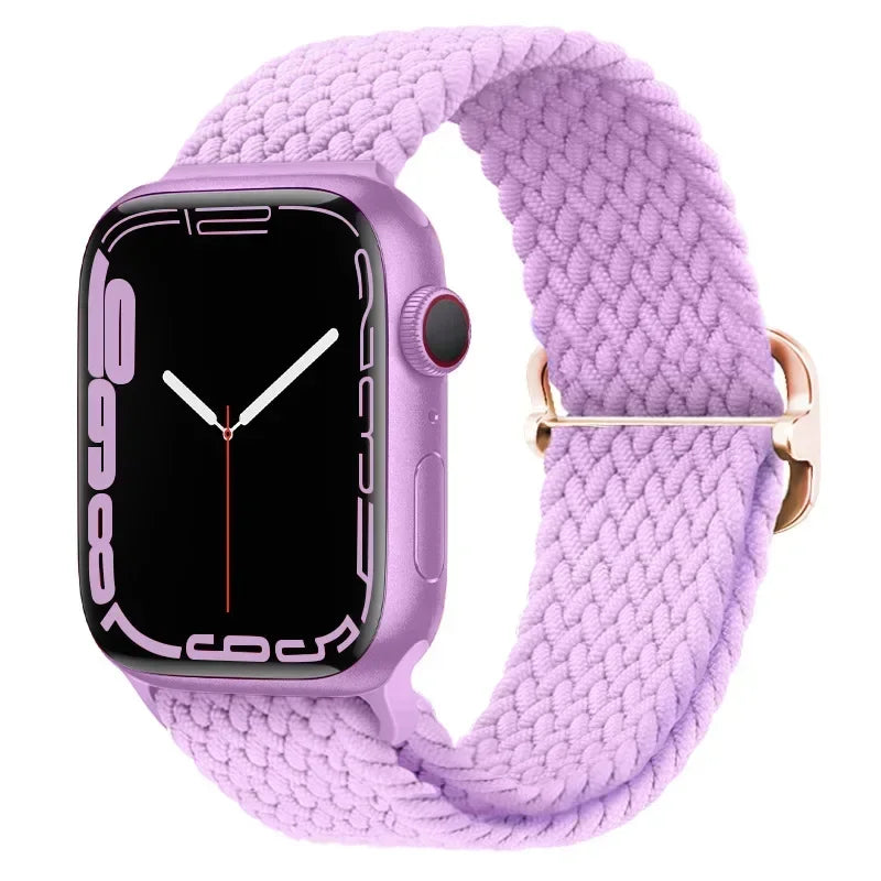 Braided Nylon band for Apple Watch band Ultra 2 49mm Series 10 46mm 42mm 44mm 40mm 41mm Adjustable band Apple Watch 9 8 7 6 SE 5 4