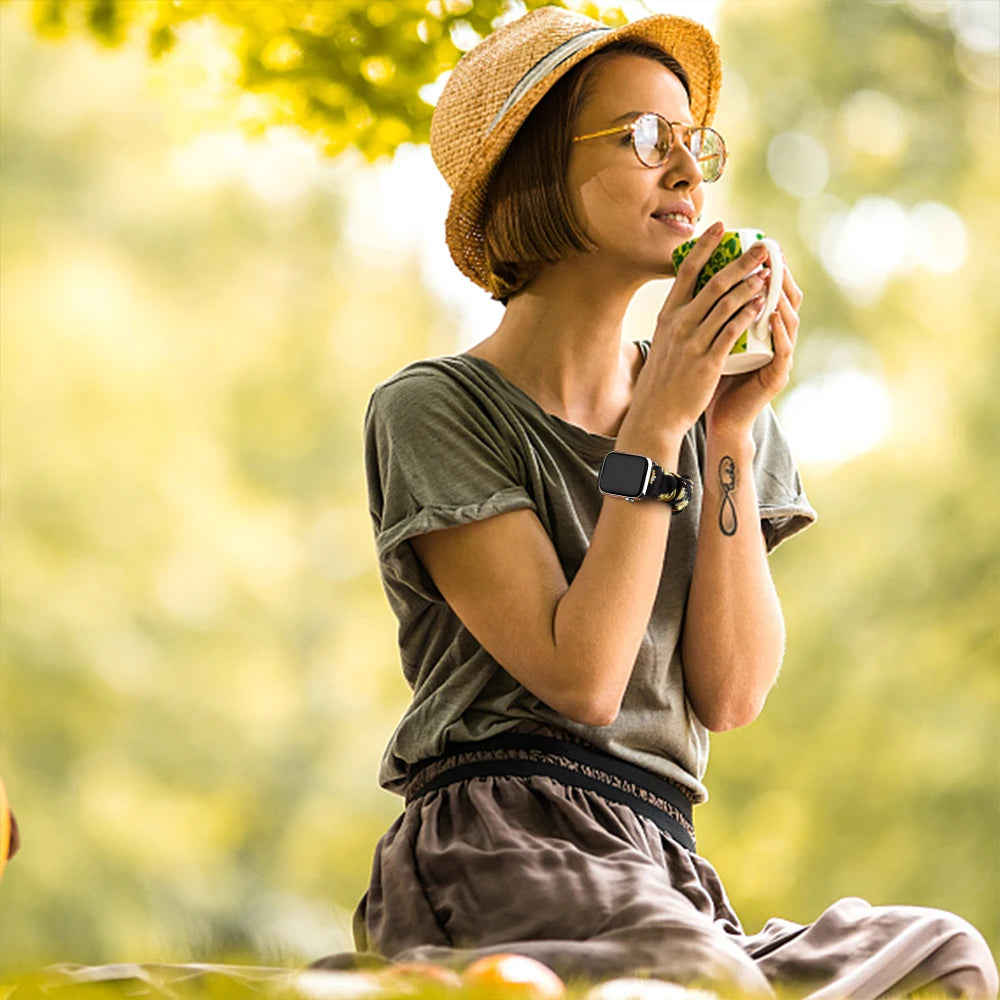 For Apple Watch band Series 8 7 SE 6 5 Ulta 49mm Elastic Scrunchie band for Apple Watch 44mm 40mm 38mm 42mm 41mm 45mm band Belt