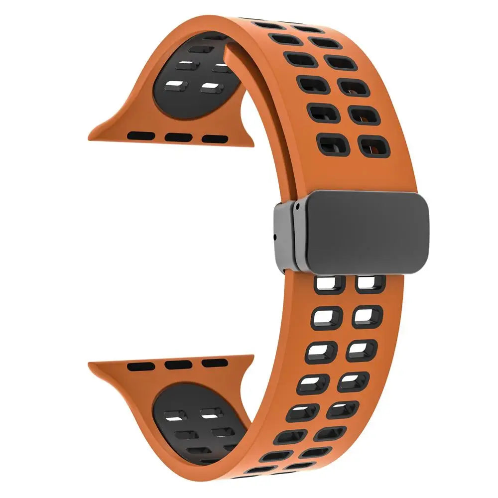 band For Apple Watch band 44mm 45mm 49mm 41mm 40mm 38mm Magnetic buckle Silicone band Apple Watch Series 7 5 3 6 SE 8 Ultra 2 9