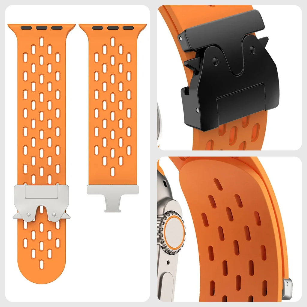 Breathe Silicone band for Apple Watch band 10 46mm 44mm 45mm 42mm Correa for Apple Watch Series 10 9 8 7 6 5 4 SE Ultra 2 49mm band