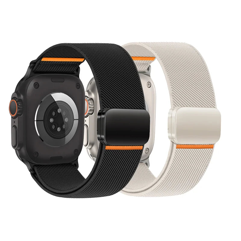 3PCS Magnetic band For Apple Watch Ultra 2 band 49mm 46mm 45mm 42mm Elastic nylon Loop band Apple Watch Series 10 9 8 7 SE 44mm