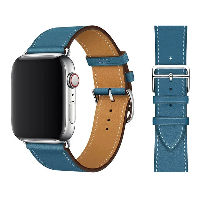 Leather band For Apple Watch Ultra 2 49mm 9 8 7 45mm 41mm High quality business wristband For Apple Watch 6 5 4 3 SE 44mm 40mm 42mm