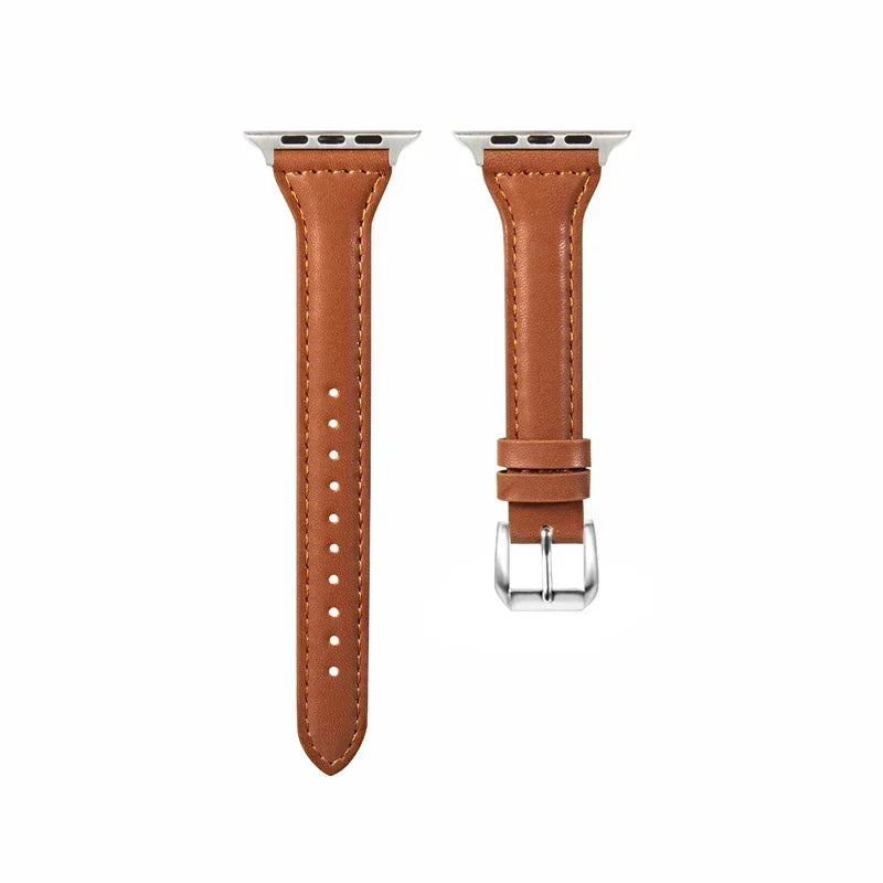 Slim leather band for Apple Watch band Ultra 2 49mm Series 10 7 8 9 41mm 45mm 38mm 42mm Wrist band Apple Watch SE 6 5 4 40mm 44mm m