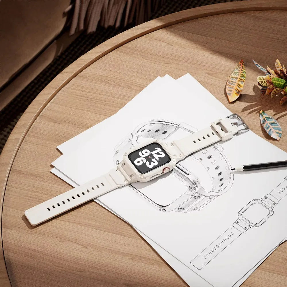 TPU Case + band For Apple Watch band 46mm 42mm 45mm 41mm 40mm 44mm Bumper band watch band for Apple Watch Series 10 9 8 7 6 SE 4