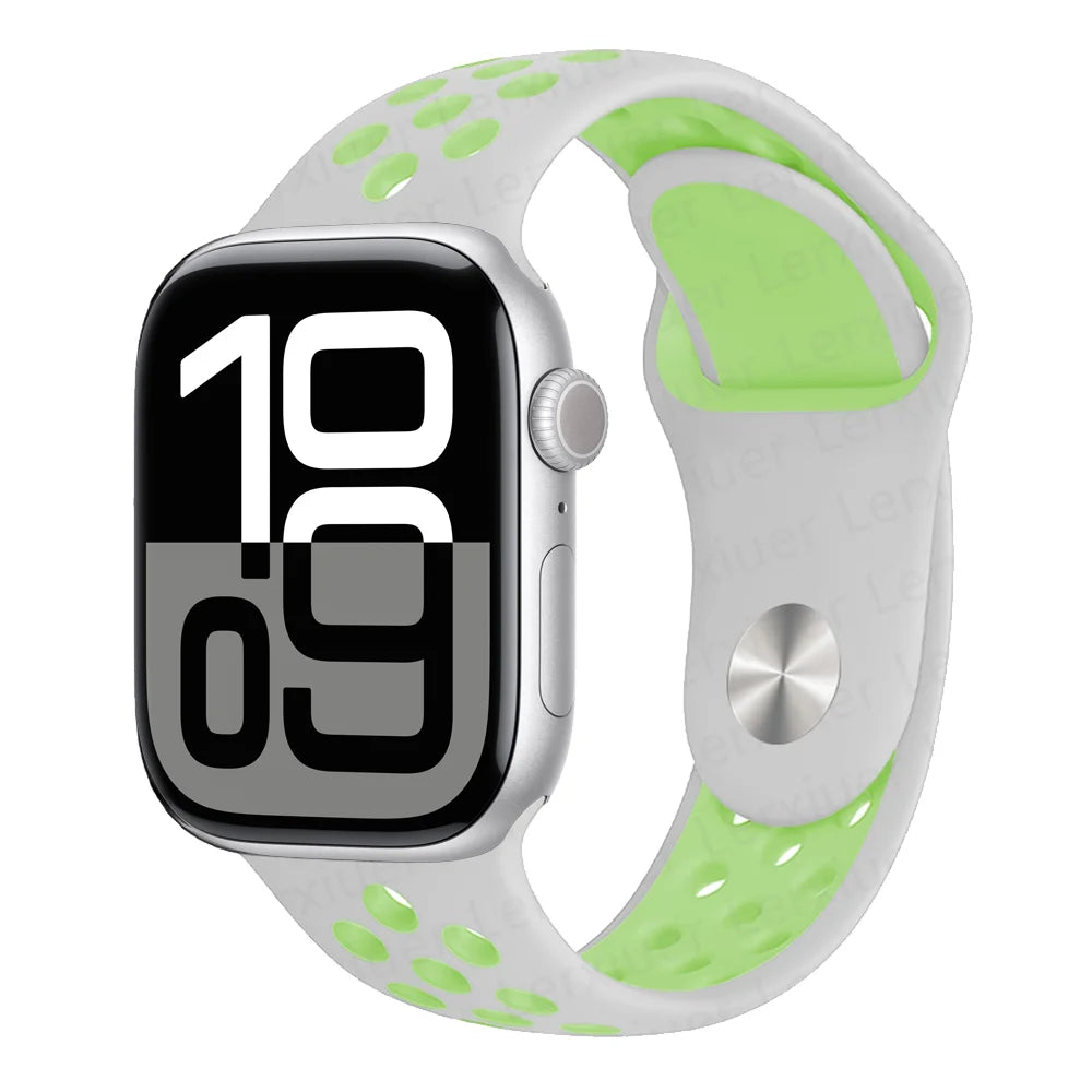 Official band For Apple Watch band Ultra 2 40mm 44mm 46mm 49mm 41mm 42mm 45mm Silicone band correa Apple Watch 11 10 9 8 7 6 SE3 band