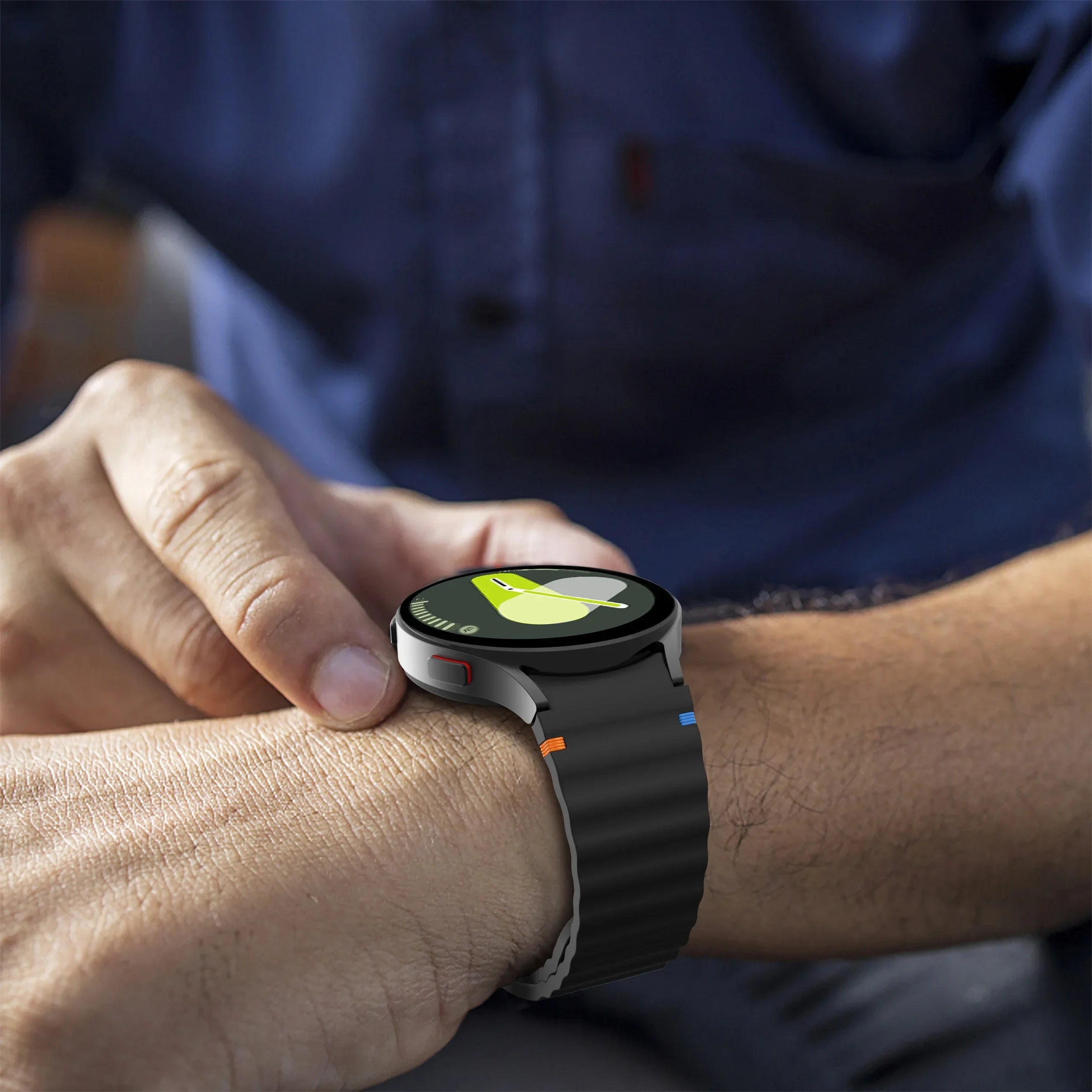 Official Silicone Strap For Samsung Galaxy Watch 7/FE/6/5/4 44mm 40mm 5 Pro Wave Bracelet Galaxy Watch 6 Classic 47mm 43mm Band