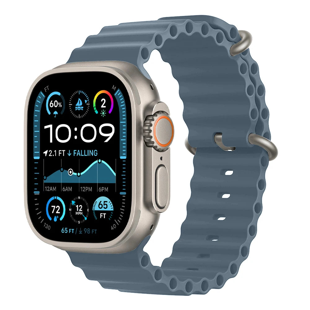 Ocean band for Apple Watch Ultra 3 2 band 49mm 46mm 44mm 40mm 45mm 41mm 42mm Correa band Apple Watch Series 11 10 9 SE 8 7 6 5 4