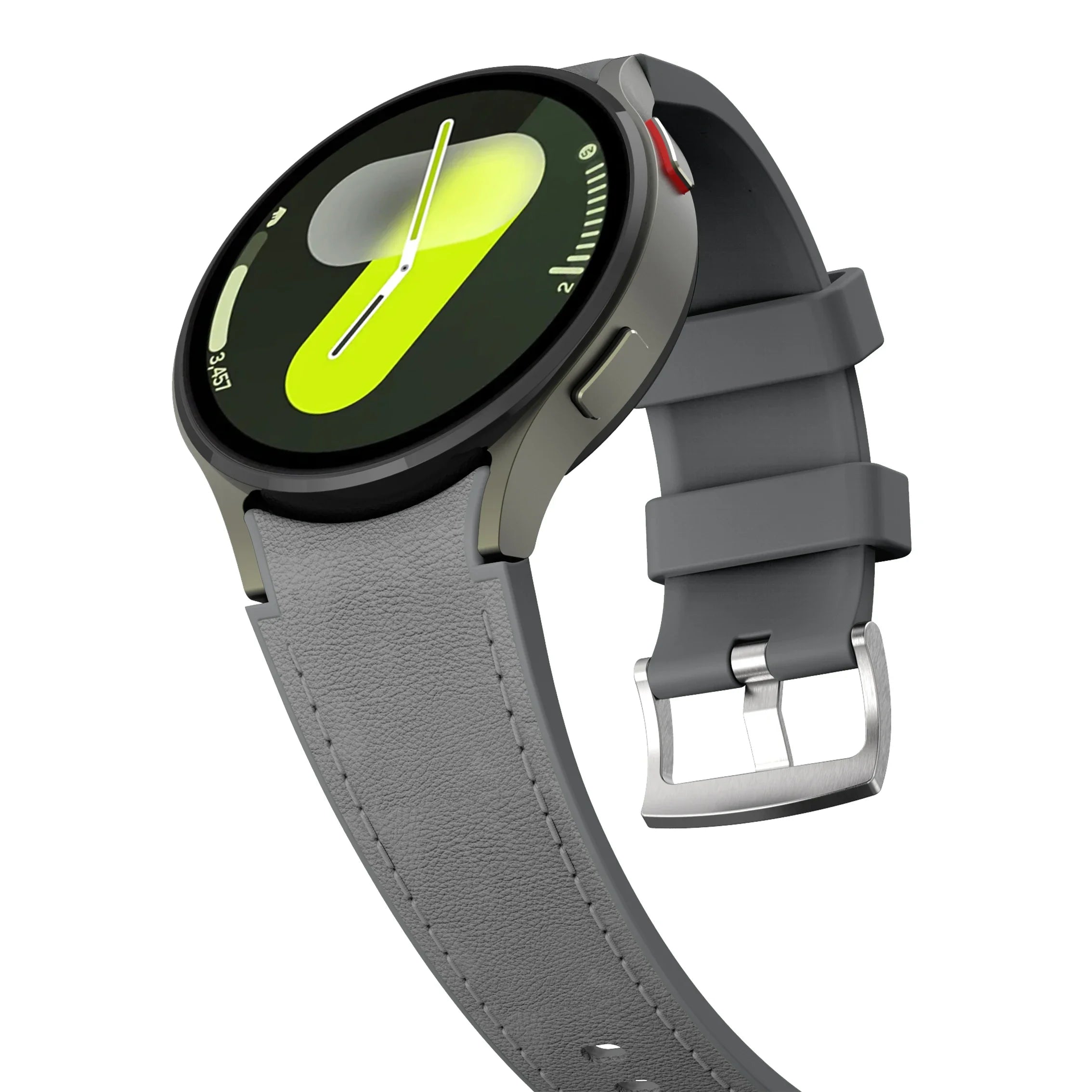 Silicone+Leather Strap for Samsung Galaxy Watch 7 6 5 4 FE 40mm 44mm No Gap Bracelet Band Watch 6 4 Classic 43/47mm 42/46mm Belt