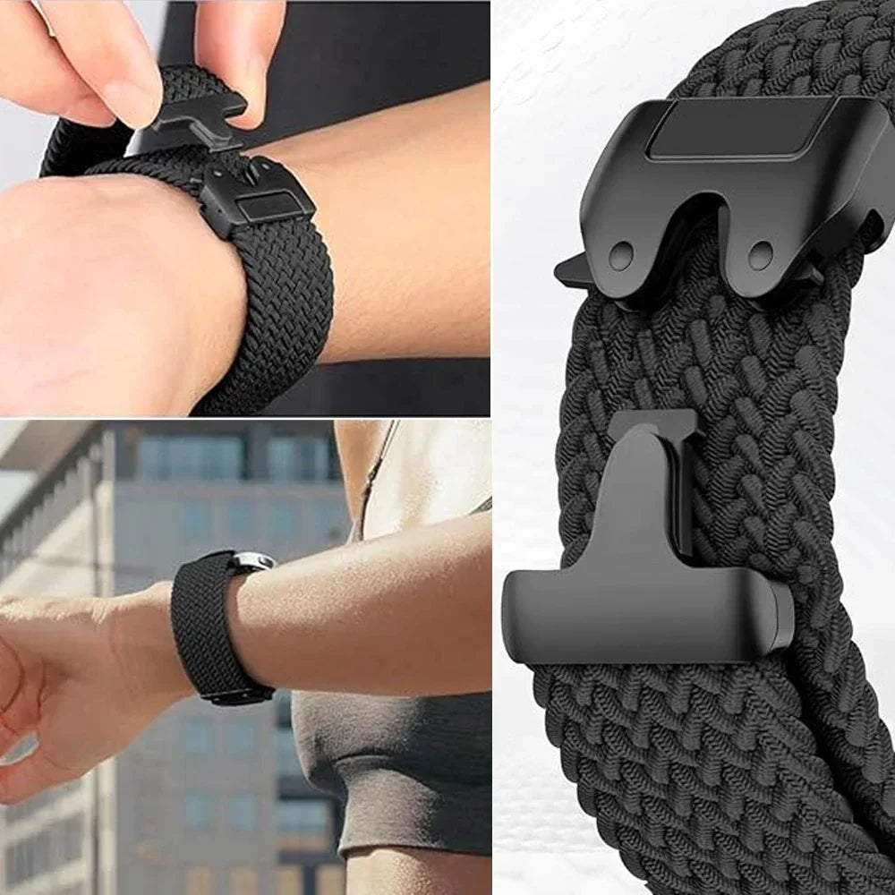 20mm 22mm Nylon Magnetic Strap For Garmin Forerunner 570/265/255/165 Music/venu 3 2/sq/sq2 Band Vivoactive 6 5 Watch Bracelet