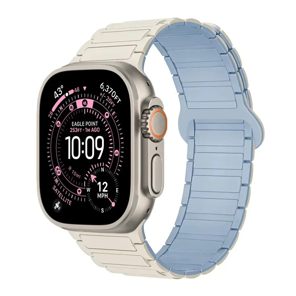 Magnetic Silicone band for Apple Watch Ultra 3 band 49mm 46mm 42mm 45mm 44mm 40mm band correa Apple Watch Series 11 10 9 8 7 SE