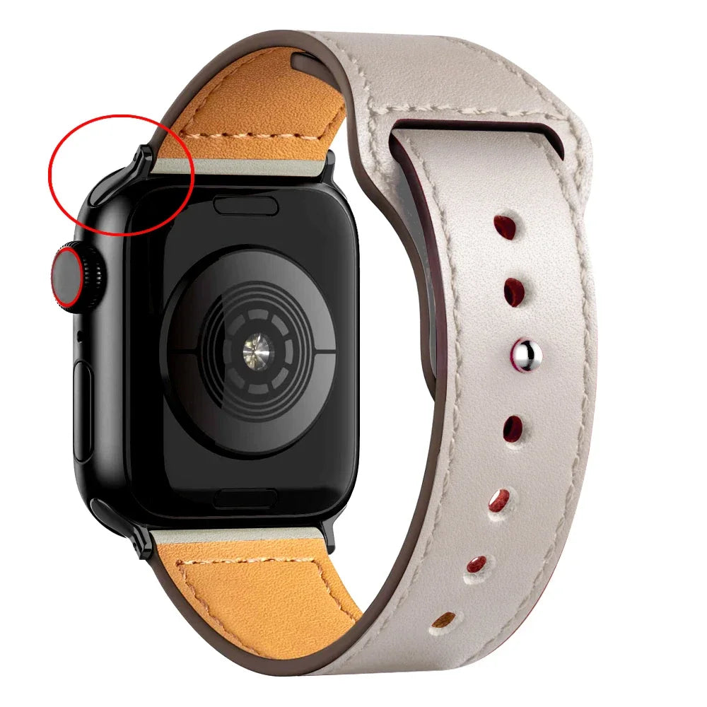 Leather band For Apple Watch 10 band 46mm 42mm 44mm 45mm 49mm 41mm 40mm correa band Apple Watch Series 8 9 3 4 5 6 SE 7 Ultra 2