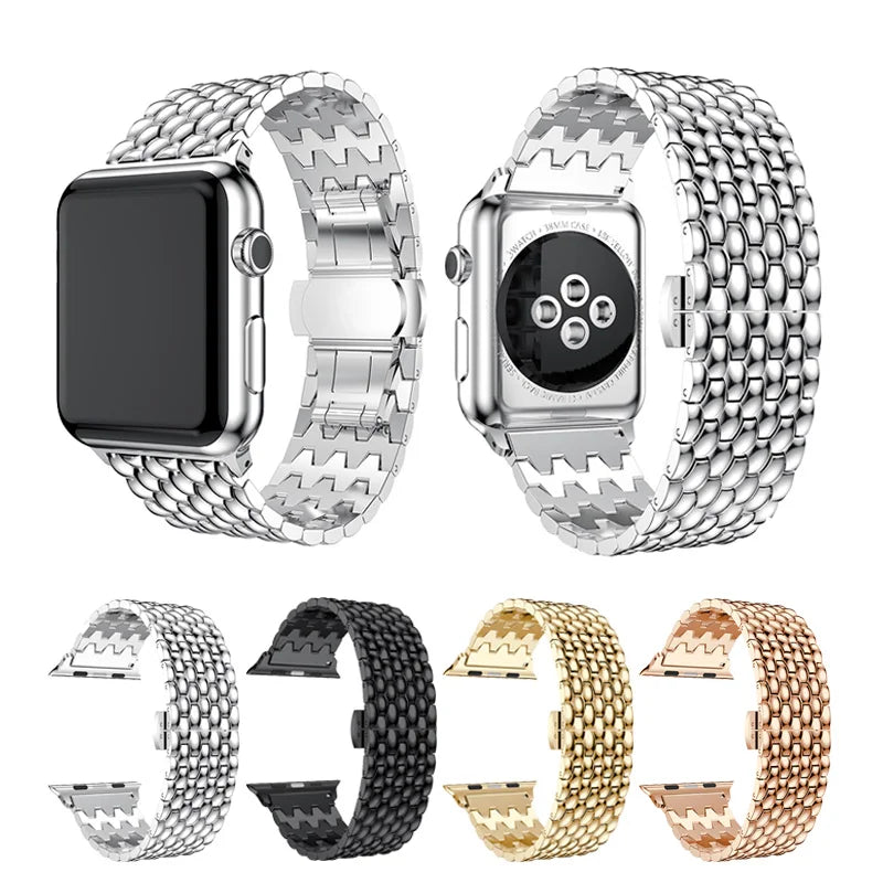 For Apple Watch band 49mm 44mm 40mm 42mm 38mm 41mm 45mm metal band for Apple Watch Series 8 7 6 SE 5 4 3 Accessories Stainless Steel band