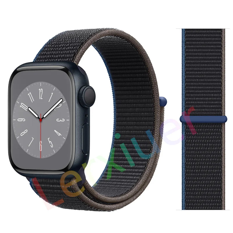 Nylon Loop band for Apple Watch band 46mm 44mm 40mm 42mm 45mm 41mm 49mm 44mm band Apple Watch Series Ultra 2 11 10 9 SE 7 6 5 4