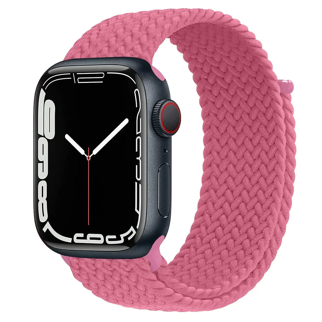 Braided Solo Loop For Apple Watch band 44mm 40mm 45mm 41mm 42mm Ultra 2 49mm correa band Apple Watch Series 9 7 3 5 SE 6 8 band