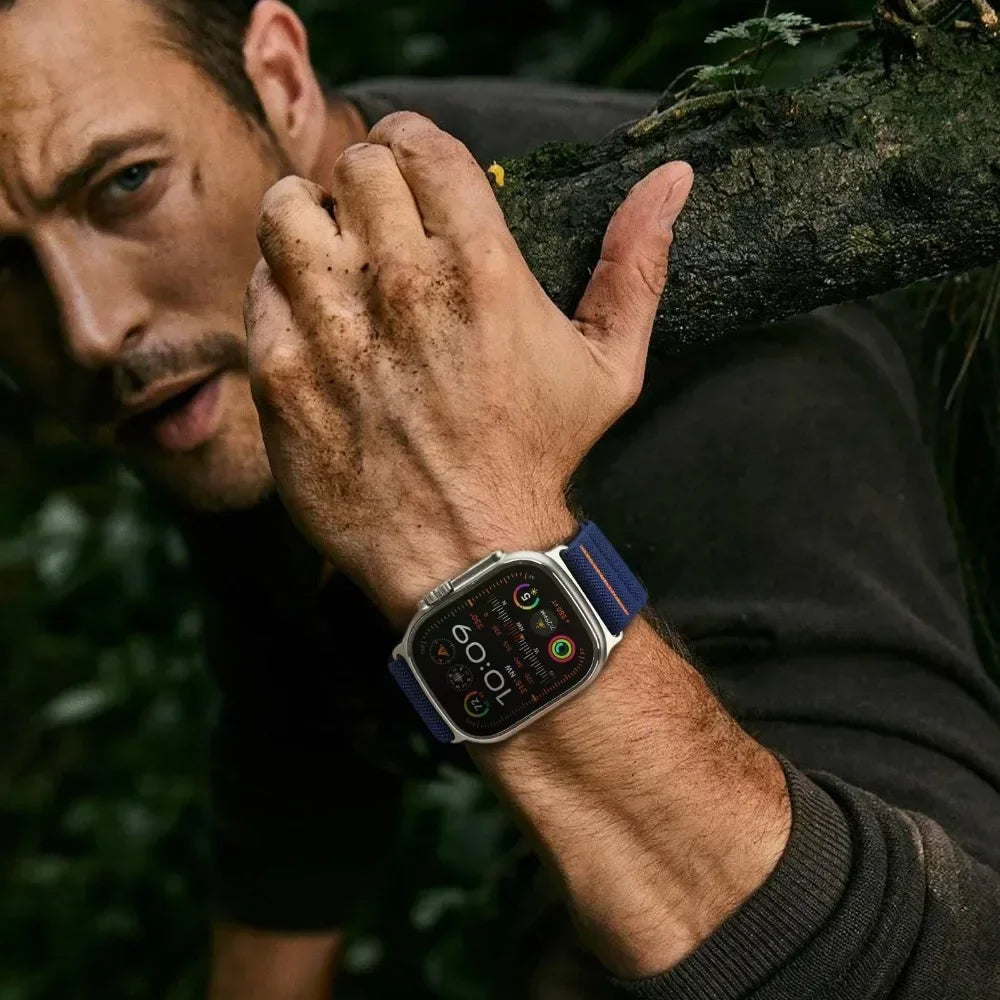 Sport Nylon Loop band for Apple Watch band 49mm 46mm 42mm 45mm 44mm band for Apple Watch Series Ultra 2 10 9 8 7 SE 6 5 4 Correa