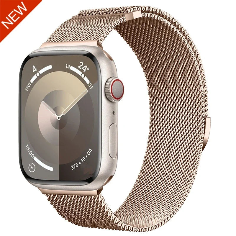 Magnetic Milanese band For Apple Watch 11 10 9 8 7 46mm 42mm 45mm 41mm Ultra 3 2 49mm band Apple Watch 6 5 4 SE3 44mm 40mm Band