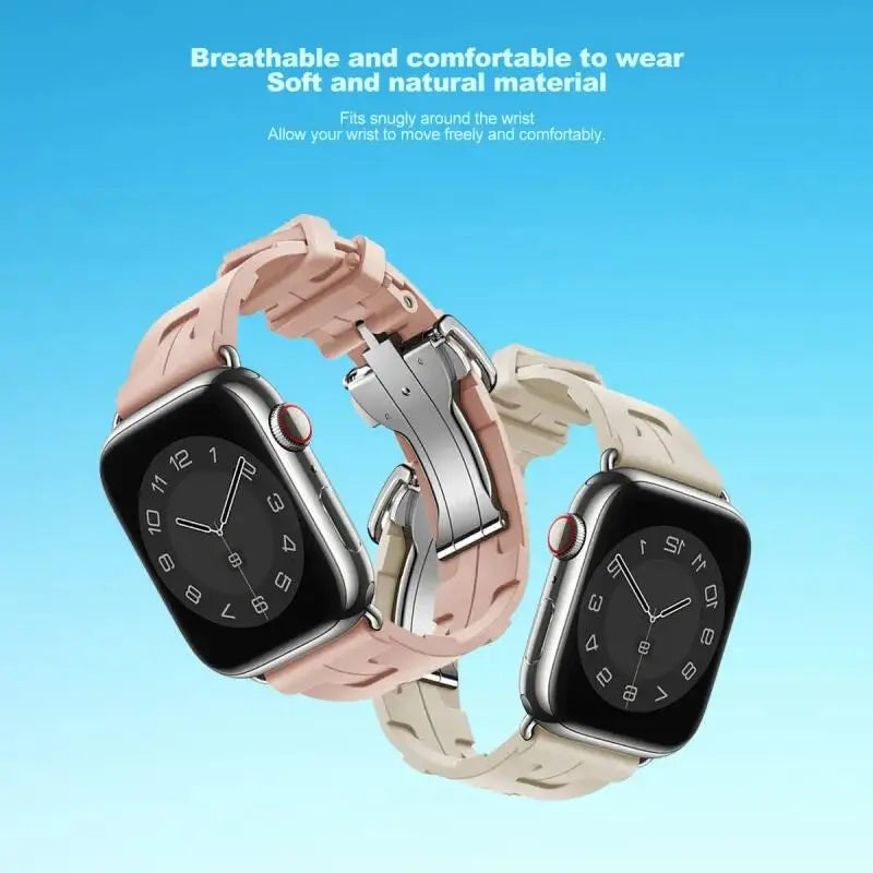 Kilim Single Tour band For Apple Watch band 45mm 44mm 41mm 38mm Folding Buckle Silicone band Apple Watch 10 46mm 42mm Ultra 2 49mm