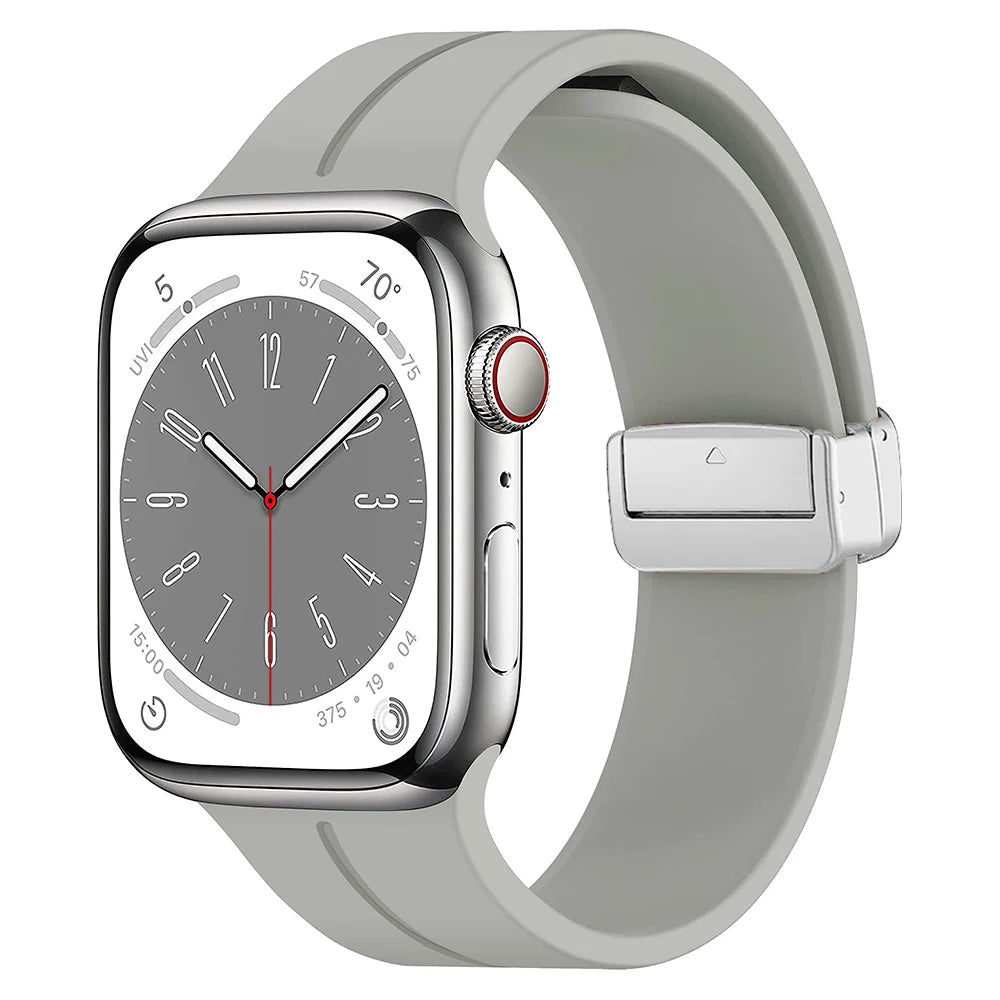 For Apple Watch band 45mm 41mm 49mm 44mm 42mm 46mm Magnetic Silicone band correa Apple Watch Series 10 9 8 7 SE 6 5 4 Ultra band