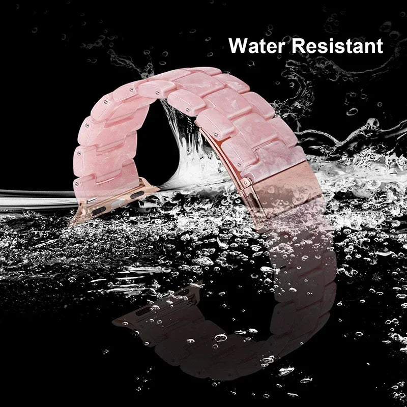Resin band for Apple Watch band 44mm 40mm 45mm 49mm 38mm 42mm 41mm Fashion Wrist band for Apple Watch Series 8 7 6 5 4 3 2 1 Ultra 2