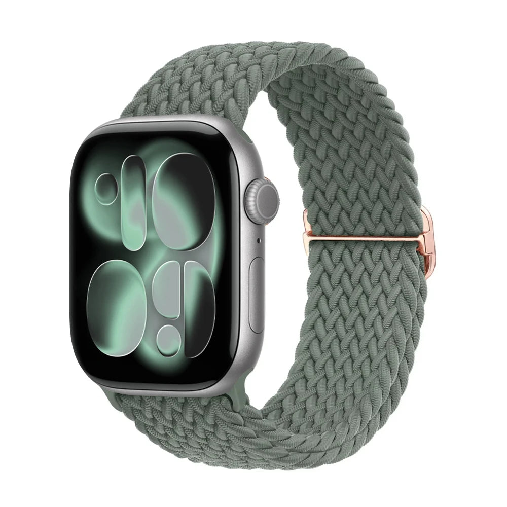 band for Apple Watch 11 band 42mm 46mm 44mm 40mm 45mm Apple Watch Ultra 3 49mm Elastic Braided band correa Series 10 9 8 7 6 SE