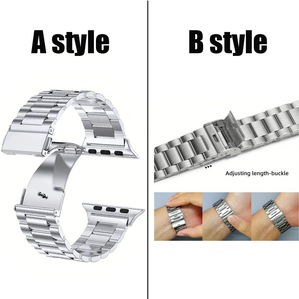 Classic stainless steel Correa for Apple Watch 10 46mm 42mm band Ultra 2 49mm 9 8 7 6 5 4 SE 45mm 44mm 41mm 40mm 3 38mm band
