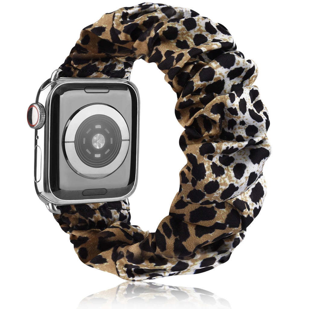 For Apple Watch band Series 8 7 SE 6 5 Ulta 49mm Elastic Scrunchie band for Apple Watch 44mm 40mm 38mm 42mm 41mm 45mm band Belt