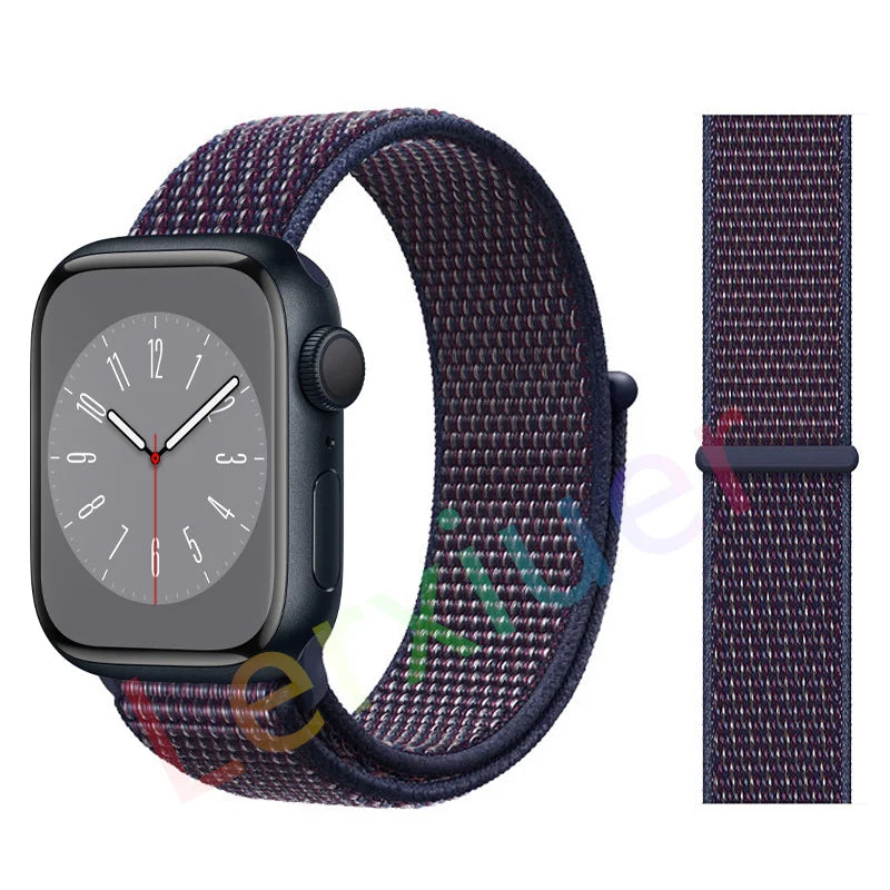Nylon Loop band for Apple Watch band 46mm 44mm 40mm 42mm 45mm 41mm 49mm 44mm band Apple Watch Series Ultra 2 11 10 9 SE 7 6 5 4