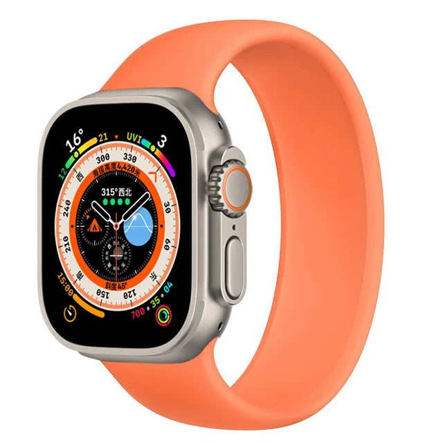 Solo Loop For Apple Watch band 45mm 44mm 40mm 41mm 42mm Ultra 49mm 38mm 44mm correa band Apple Watch Series 9 8 7 SE 3 4 5 6 band