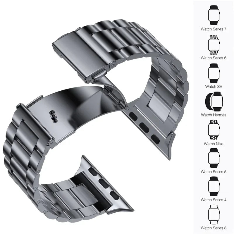 Stainless Steel band for Apple Watch band 45mm 44mm Ultra 2 49mm 42mm 40mm 41mm 46mm metal watch band Series 10 9 8 7 6 5 4 3 se