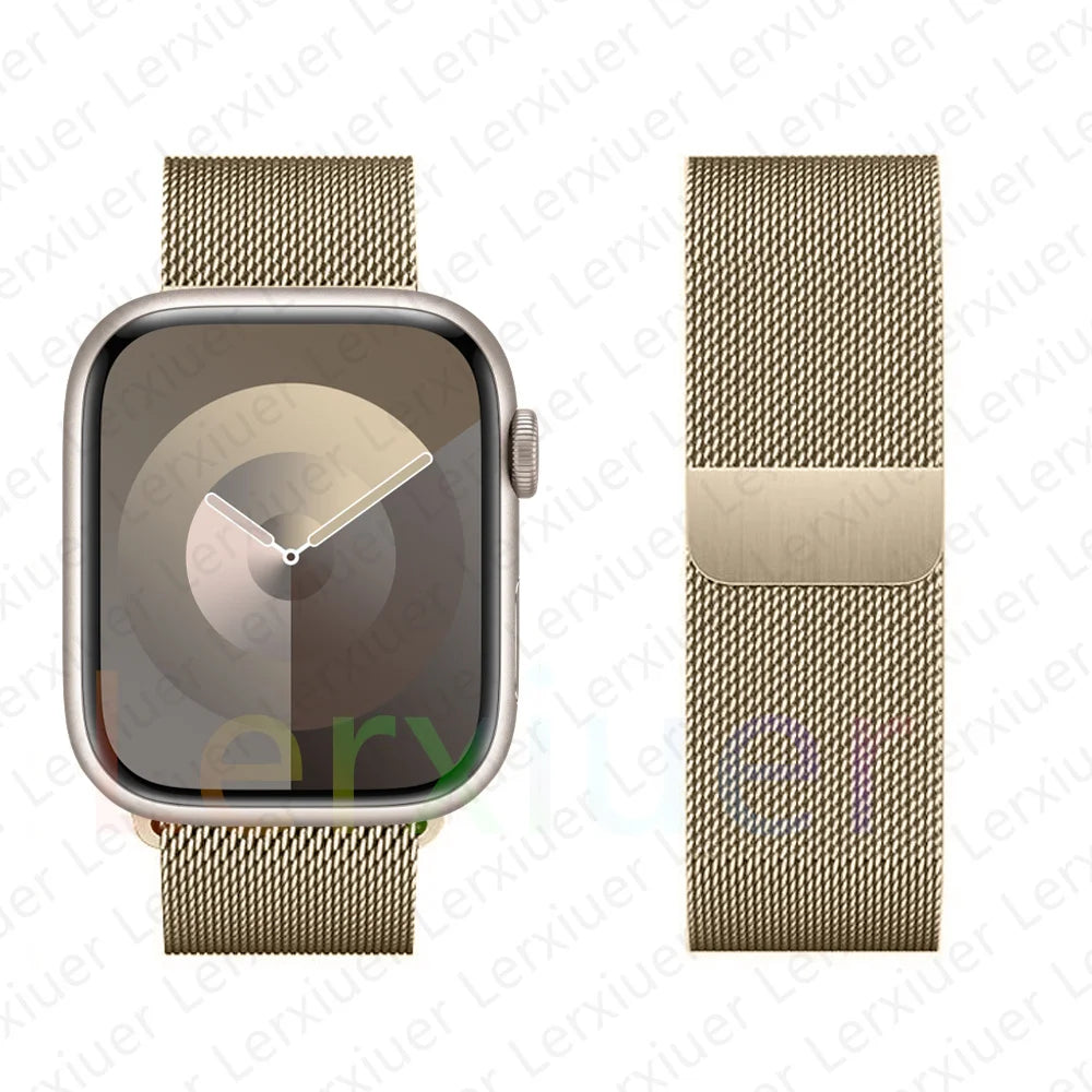 Milanese Loop For Apple Watch band 46mm 44mm 45mm 40mm 42mm 41mm 38mm 49mm band Apple Watch Series 10 Ultra 2 9 8 SE 7 6 5 Band