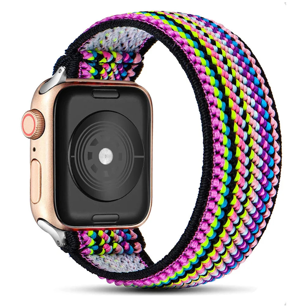 Scrunchie band for Apple Watch band 40mm 44mm 42mm 45mm 41mm 49mm Elastic solo loop band Apple Watch Series 3 SE 6 7 8 9 Ultra 2