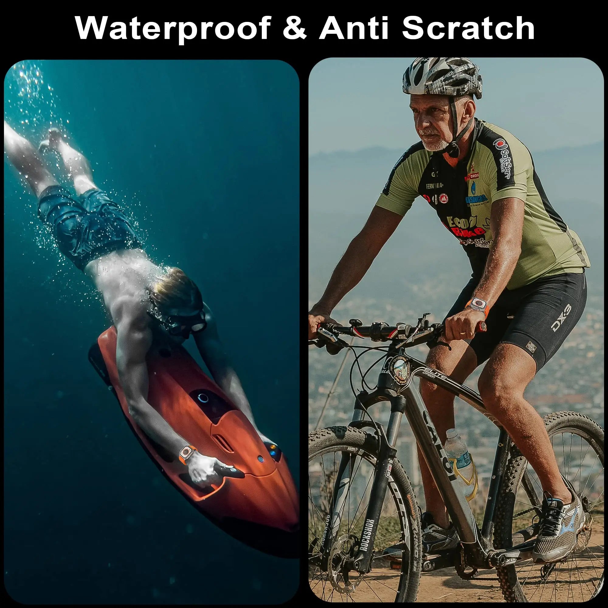 Tempered Glass For Apple Watch band Ultra 49mm Screen Protector Anti Scratch HD Full Film metal Bumper Apple Watch Ultra 49mm band