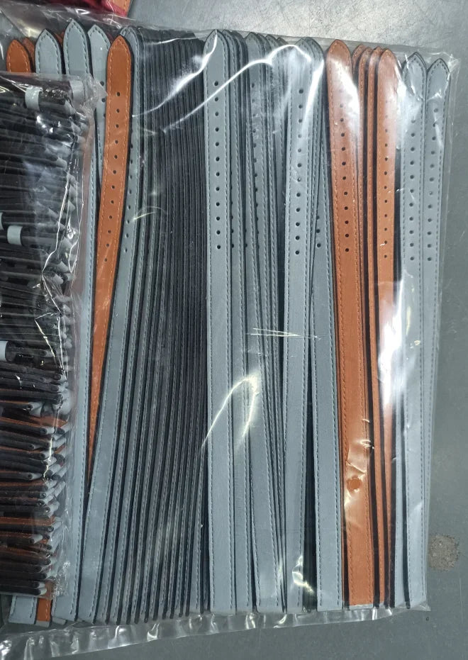 Double loop Slim Leather band for Apple Watch band Ultra 2 49mm Series 10 46mm 41mm 42mm 44mm 45mm band for Apple Watch 9 8 7 6 SE 5 4