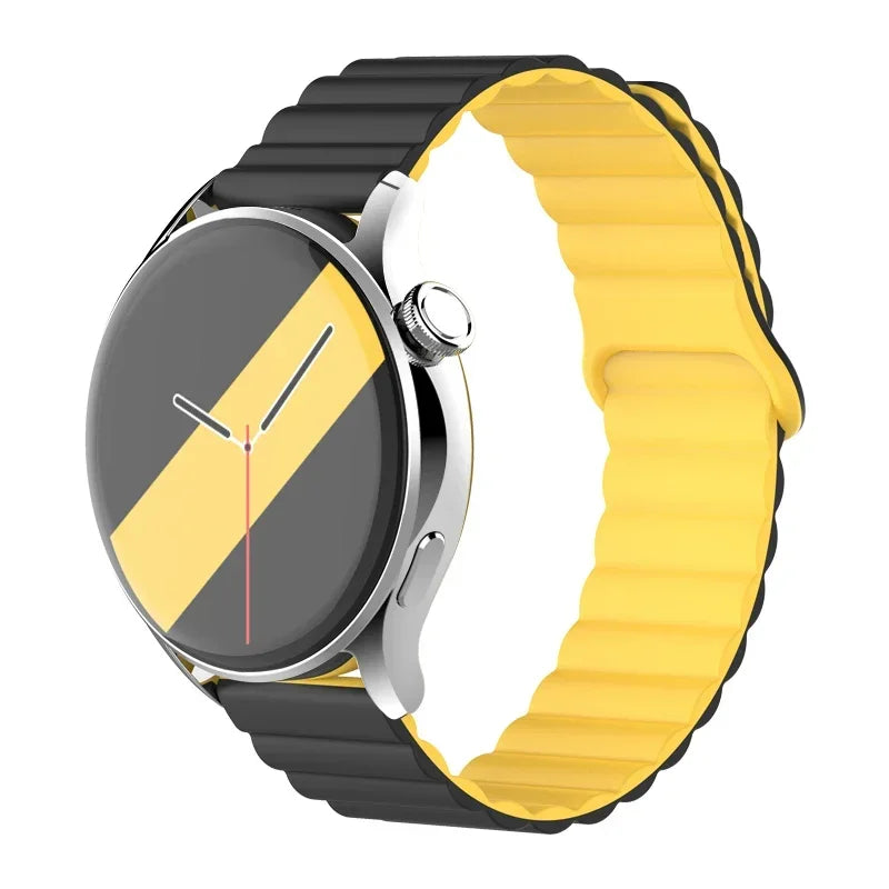 silicone strap For Samsung Galaxy watch 7/6/5/4/5pro/6-4 Classic/FE 20mm 22mm band Magnetic Loop bracelet huawei GT 4-3-pro-2e