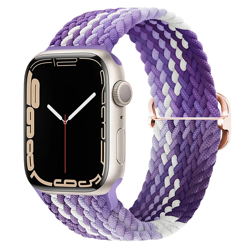 Braided Solo Loop band For Apple Watch band 40mm 44mm 45mm 41mm 38mm 42mm 49mm band correa Apple Watch Series Ultra 9 8 7 6 5 SE