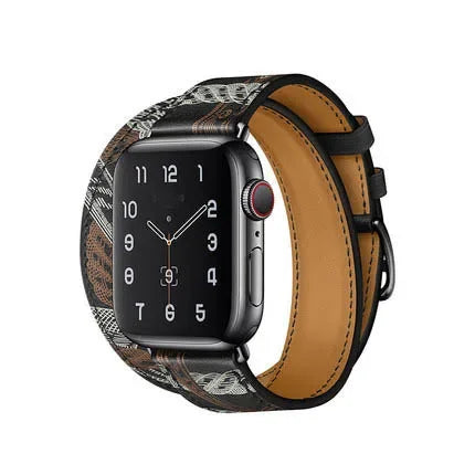 Leather band For Apple Watch Ultra 2 49mm 9 8 7 45mm 41mm High quality business wristband For Apple Watch 6 5 4 3 SE 44mm 40mm 42mm