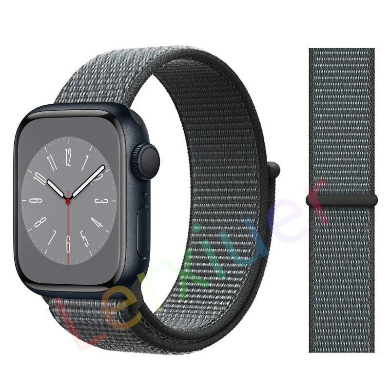 Nylon Loop band for Apple Watch band 46mm 44mm 40mm 42mm 45mm 41mm 49mm 44mm band Apple Watch Series Ultra 2 11 10 9 SE 7 6 5 4