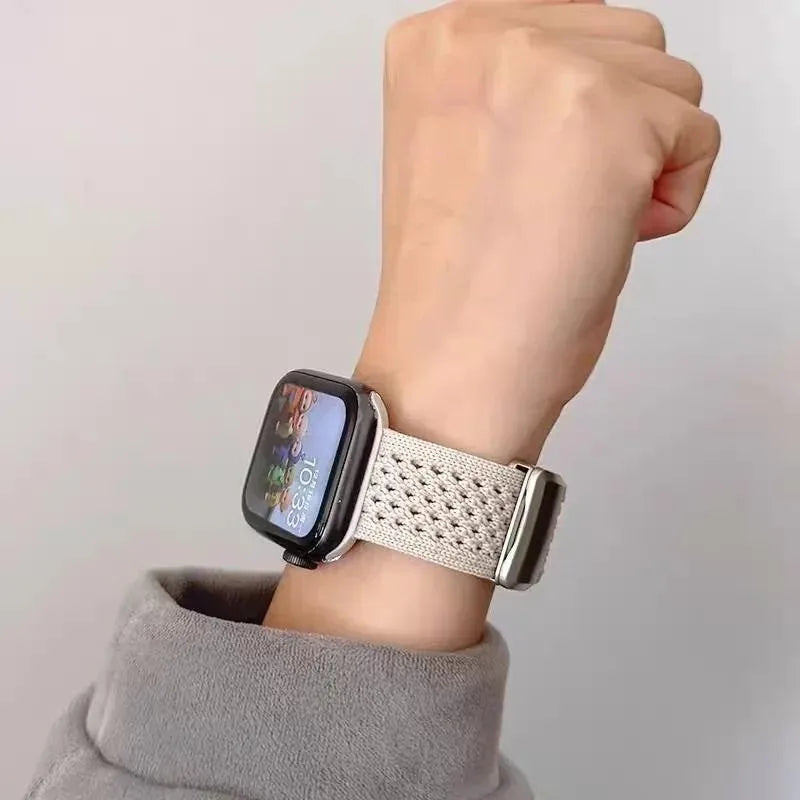 Cartoon Braid Nylon Magnetic Buckle band For Apple Watch Series 10 40mm 41mm 42mm 44mm 45mm 46mm For Apple Watch 10 9 8 6 5 4