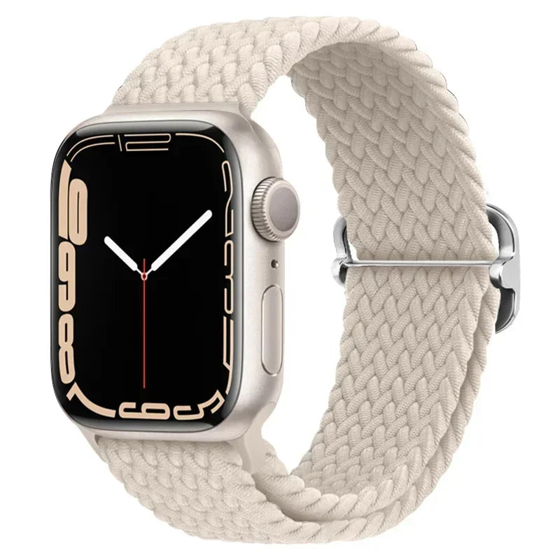 Braided Nylon band for Apple Watch band Ultra 2 49mm Series 10 46mm 42mm 44mm 40mm 41mm Adjustable band Apple Watch 9 8 7 6 SE 5 4