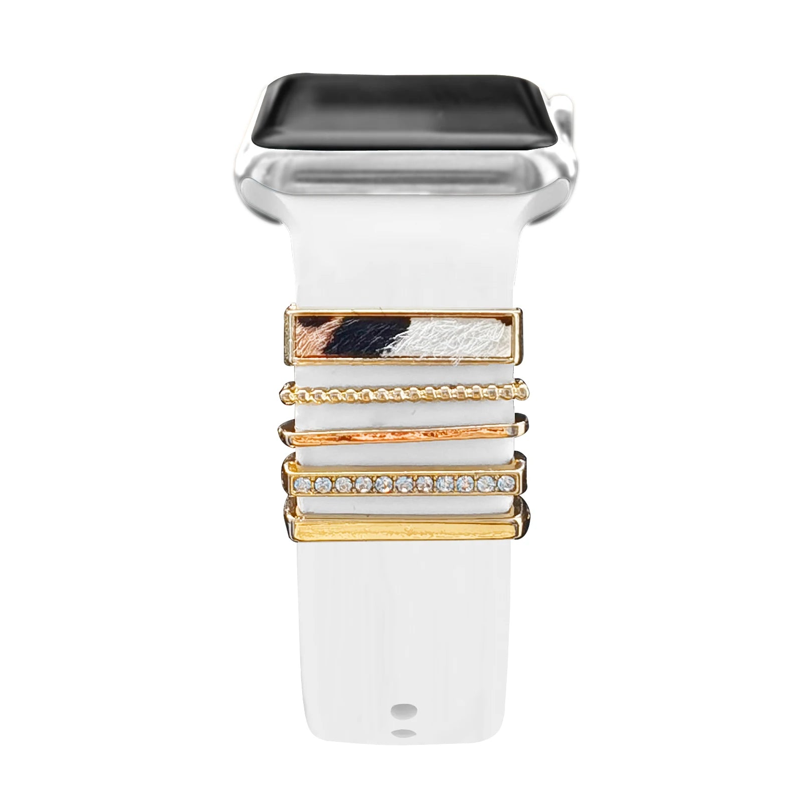 Decoration For Apple Watch band Series 8 7 6 5 4 SE 9 Accessories Diamond Jewelry Charms for Samsung Huawei watch fit 3 band