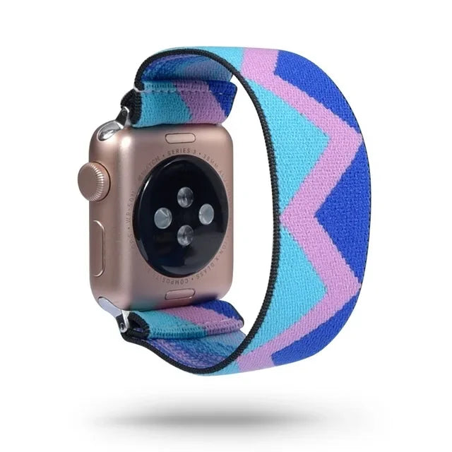 Scrunchie band for Apple Watch band 40mm 44mm 42mm 45mm 41mm 49mm Elastic solo loop band Apple Watch Series 3 SE 6 7 8 9 Ultra 2