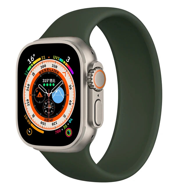 Solo Loop For Apple Watch band 45mm 44mm 40mm 41mm 42mm Ultra 49mm 38mm 44mm correa band Apple Watch Series 9 8 7 SE 3 4 5 6 band