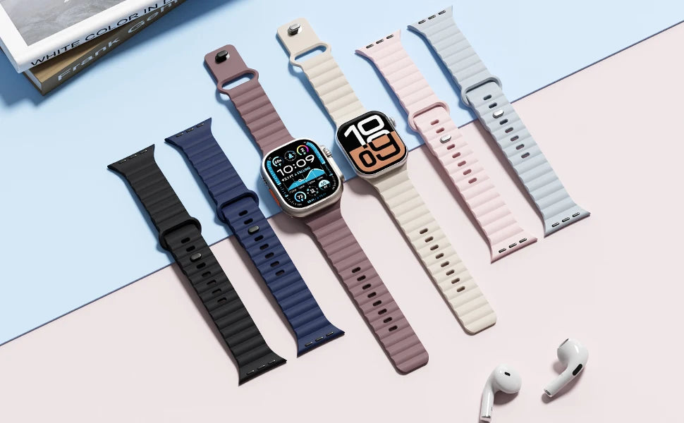 Sport Silicone band for Apple Watch band 44mm 40mm 46mm 41mm 49mm 42mm 45mm correas band Apple Watch Ultra 2 Series 10 9 8 7 SE