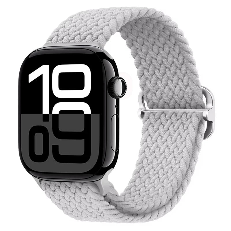 Braided Nylon band For Apple Watch Ultra 49mm 46mm 45mm 44mm 42mm 41mm 40mm Elastic band Apple Watch 11 10 9 8 7 SE 4 5 6 Belt