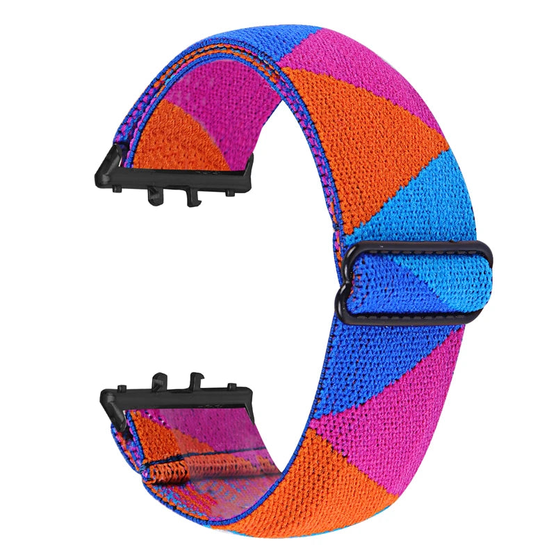 Elastic Nylon Strap For Samsung Galaxy Fit 3 Watch Bracelet Vintage Bohemian National Style Watchband For Samsung Fit 3 SM-R390