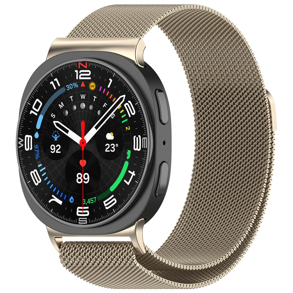Milanese Magnetic Strap for Samsung Galaxy Watch 8 44mm 40mm Classic 46mm Metal Breathable Replaceable Galaxy Watch Ultra 47mm