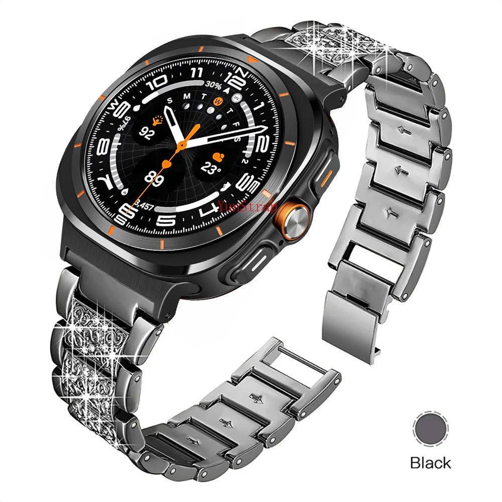 Samsung Galaxy Watch 8 8Classic Ultra Strap Metal Rhinestone Bracelet Galaxy 8 40mm 44mm 46mm 47MM Band